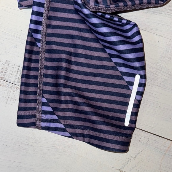 Nike Black and Purple Leggings with Reflective Accents - Picture 5 of 9